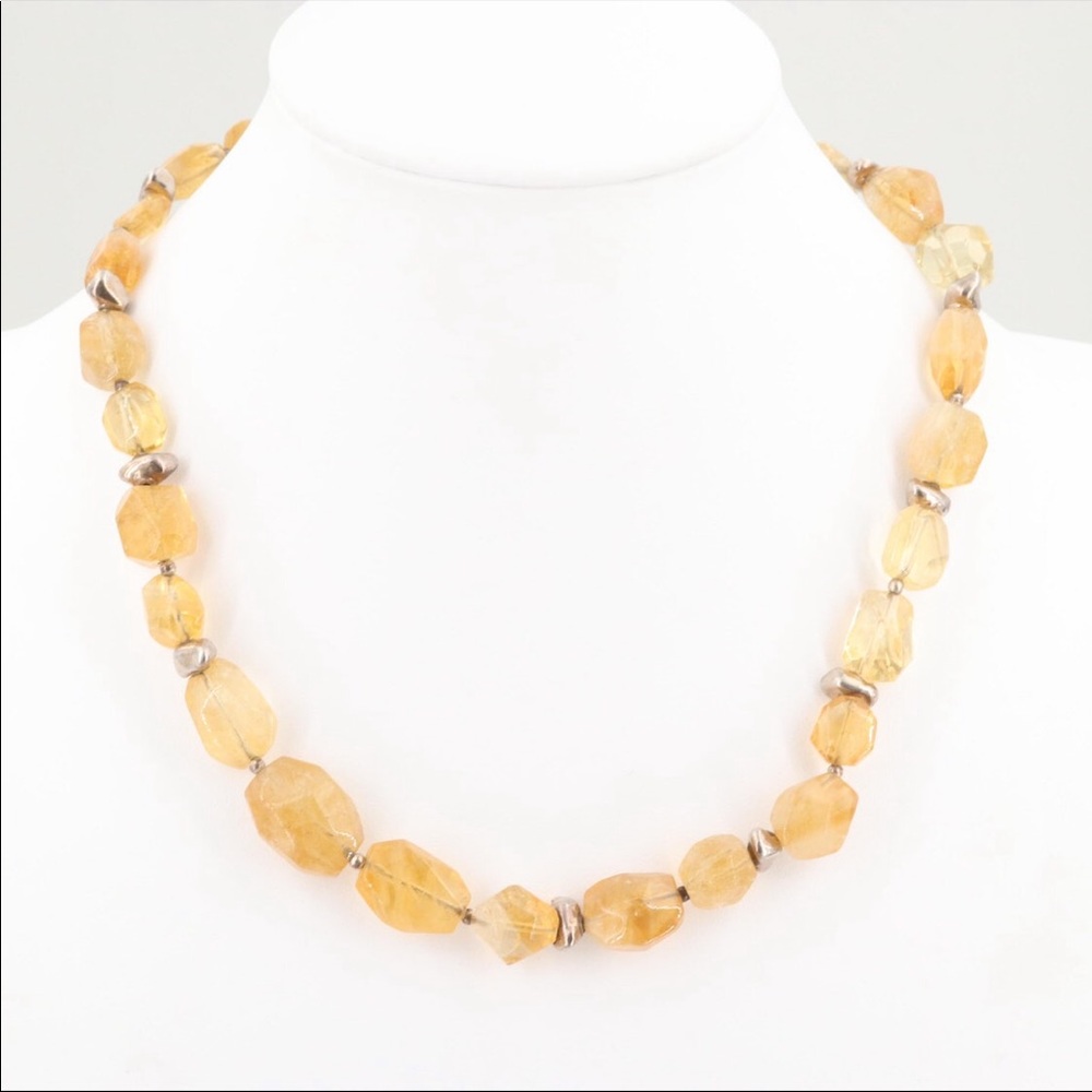 Vintage Silpada sterling and citrine necklace.